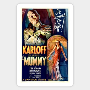 KARLOFF THE MUMMY 1932 Horror Terror Retro Movie Sticker